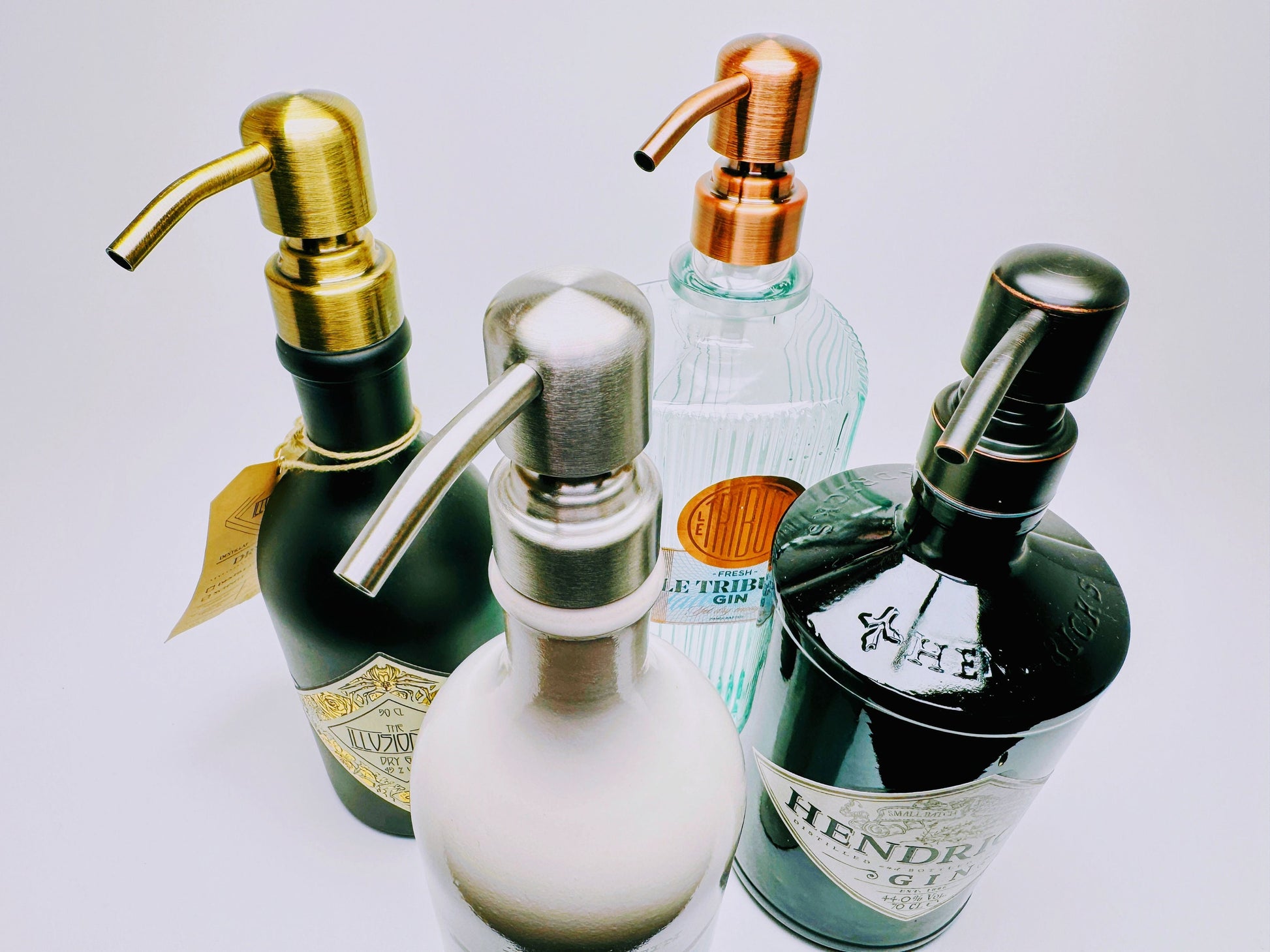 Skin-Gin-Seifenspender - Spender aus Skin Gin-Flaschen für Seife oder Lotion - Upcycling Geschenk - Tea Kiss Hamburg München