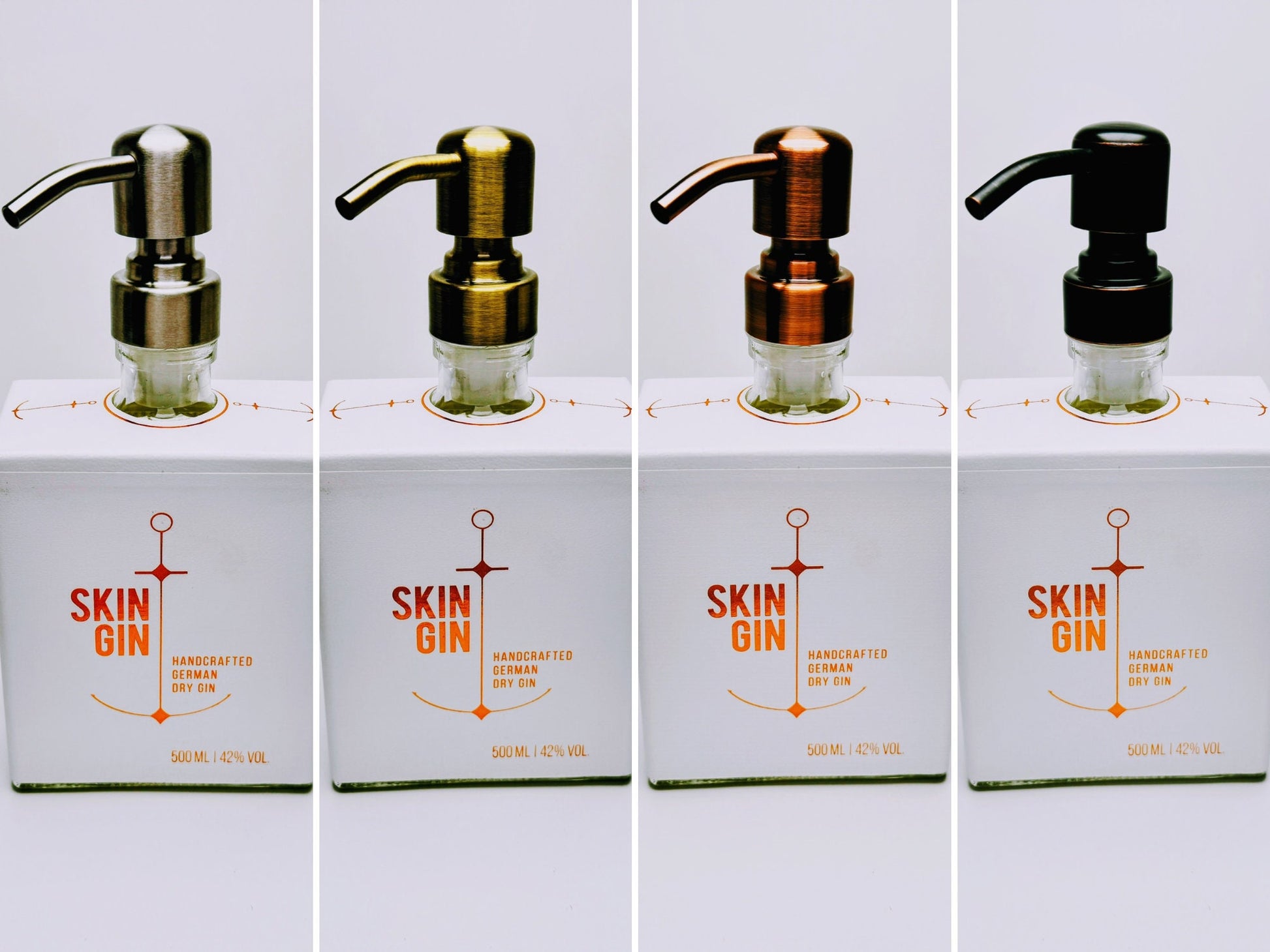 Skin-Gin-Seifenspender - Spender aus Skin Gin-Flaschen für Seife oder Lotion - Upcycling Geschenk - Tea Kiss Hamburg München