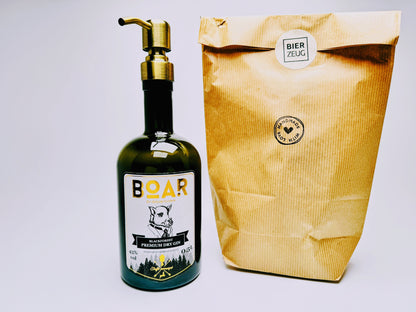 Gin-Seifenspender "Boar" | Upcycling Pumpspender aus Boar Gin Flasche | Nachfüllbar mit Seife | Bad Deko | Geschenk Schwarzwald