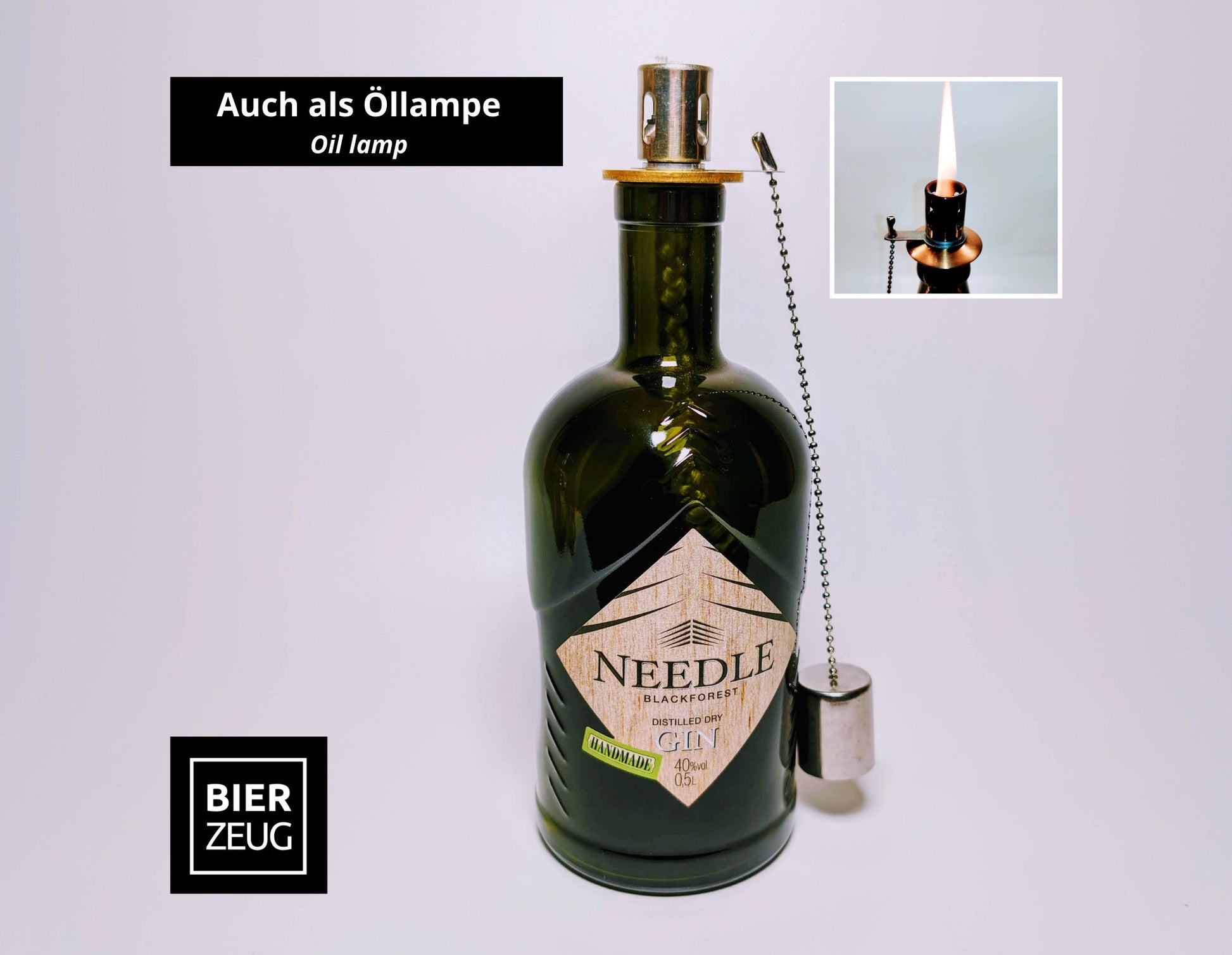 Gin-Seifenspender "Needle" | Upcycling Pumpspender aus Needle Gin Flasche | Nachfüllbar mit Seife, Spüli | Bad Deko | Geschenk Schwarzwald