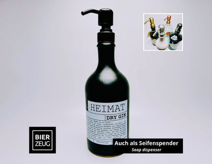 Gin Öllampe "Heimat" | Handgemachte Öllampe aus Heimat Gin Flaschen | Upcycling | Handgemacht | Individuell | Geschenk | Deko Balkon Garten