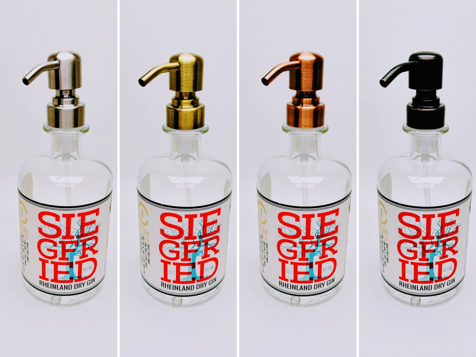 Gin-Seifenspender "Siegfried" | Upcycling Pumpspender aus Siegfried Gin Flaschen | Nachfüllbar mit Seife etc. | Bad Deko | Geschenk Bonn