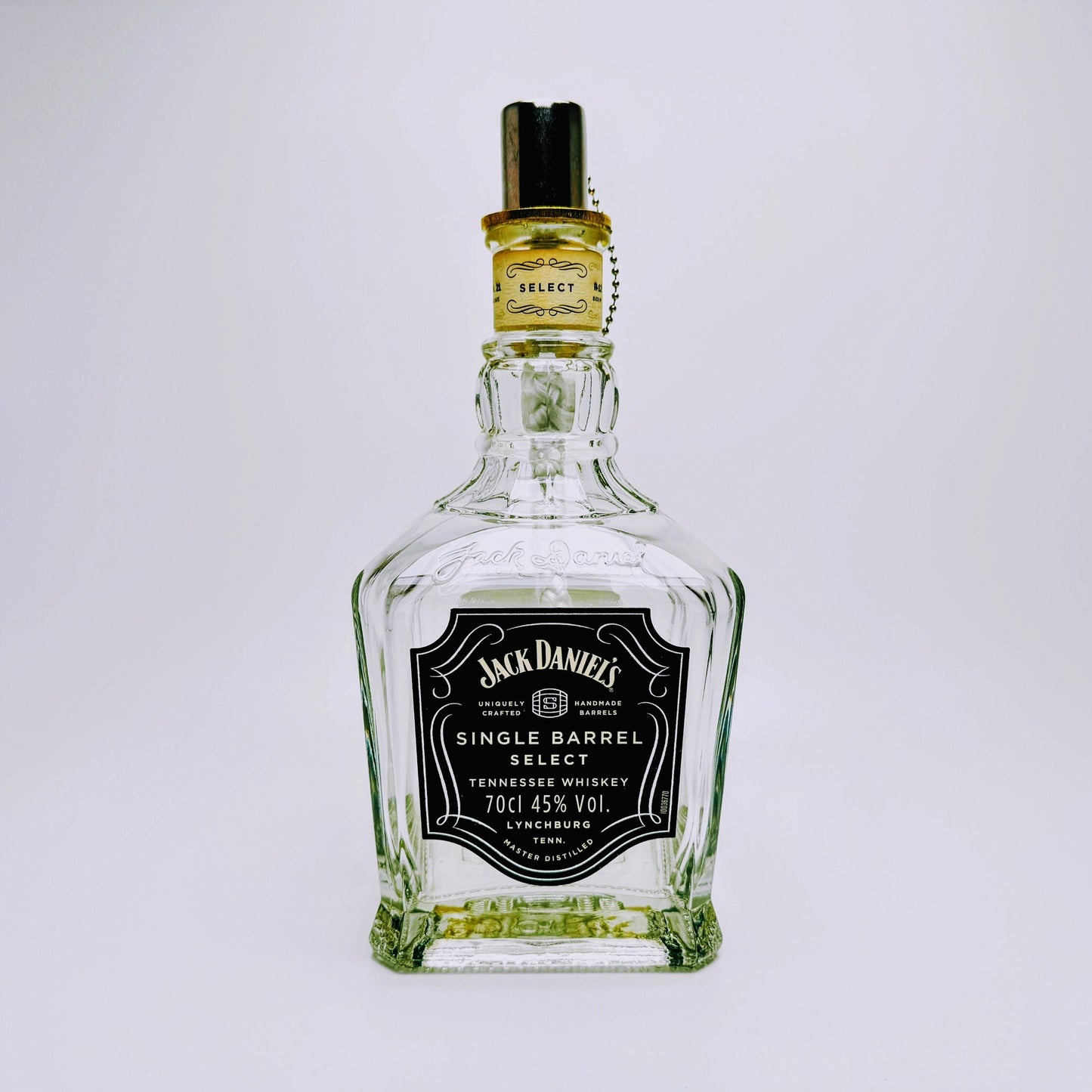 Whisky-Öllampe "Jack Daniels" | Handgemachte Öllampe aus Jack Daniels Single Barrel Flaschen | Upcycling | Individuell | Geschenk | Deko