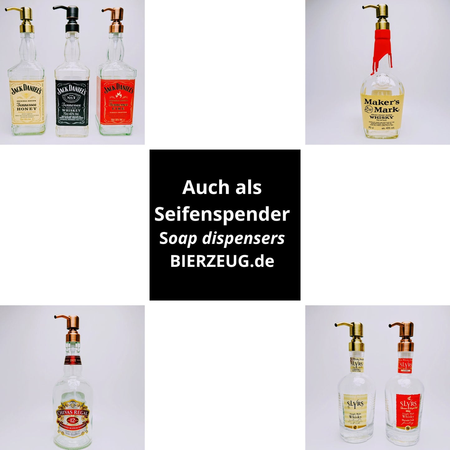 Öllampe aus Whisky-Flaschen - Handgemacht - Upcycling - Windlicht für Balkon & Garten