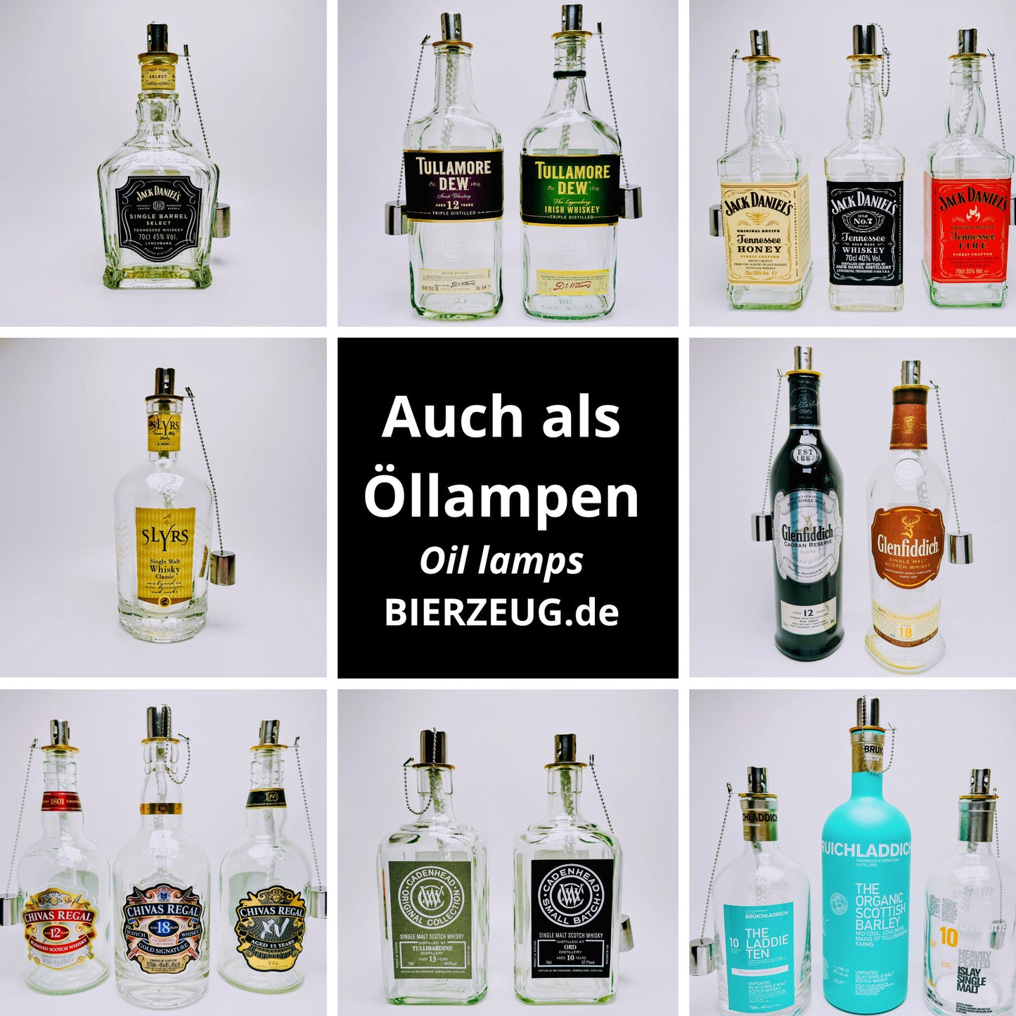 Seifenspender aus Whisky-Flaschen - Nachfüllbarer Pumpspender für Seife, Lotion oder Bartöl - 500-700 ml - Jack Daniels