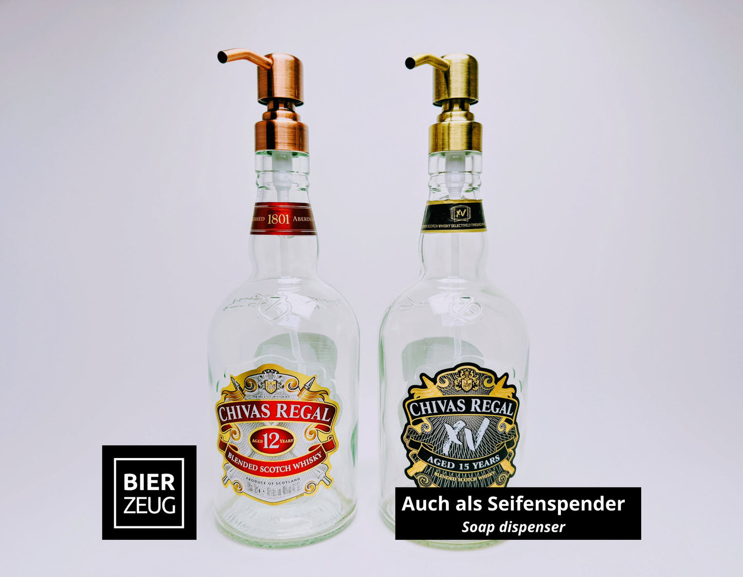 Whisky-Öllampe "Chivas Glow" | Handgemachte Öllampe aus Chivas Regal Flaschen | Upcycling | Individuell | Geschenk | Schottland | Deko