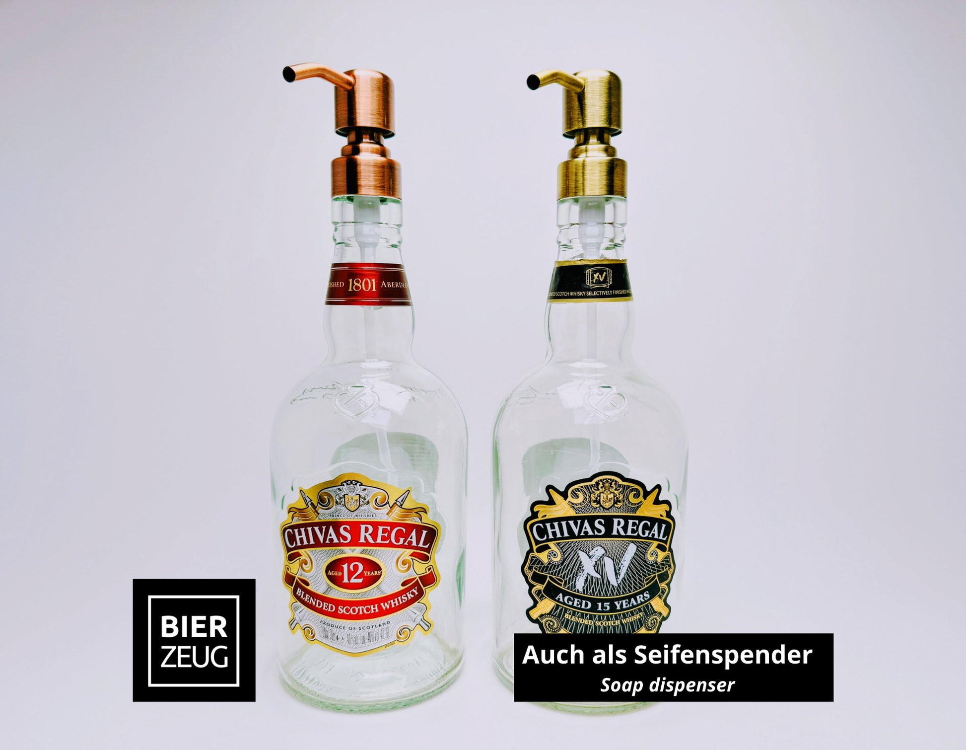 Whisky-Öllampe "Chivas Glow" | Handgemachte Öllampe aus Chivas Regal Flaschen | Upcycling | Individuell | Geschenk | Schottland | Deko