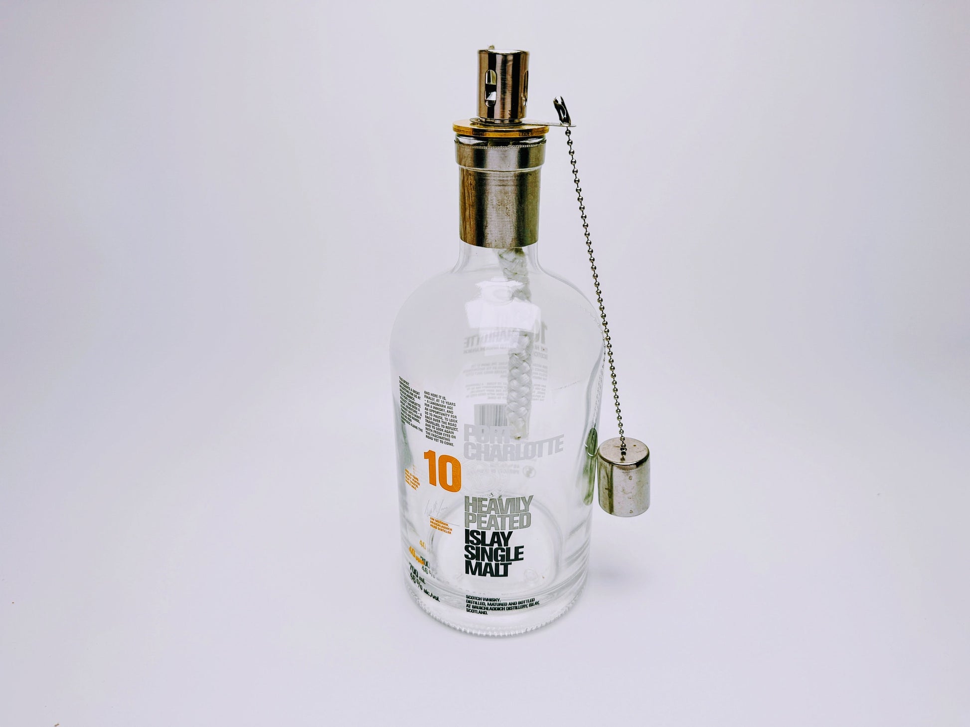 Whisky-Öllampe "Bruichladdich" | Handgemachte Öllampe aus Bruichladdich Flaschen | Upcycling | Individuell | Geschenk | Schottland | Deko