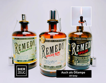 Rum Seifenspender "Remedy Refresh" | Upcycling Pumpspender aus Remedy Rum Flasche | Nachfüllbar | Deko Bad | Karibik Geschenk | 700ml