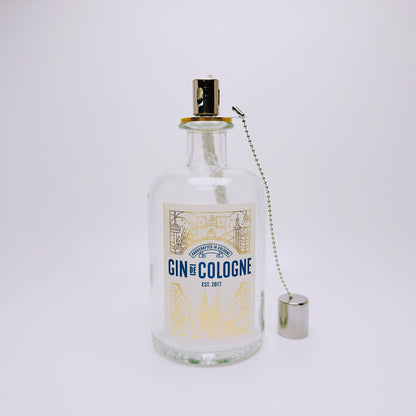 Gin Öllampe "Gin de Cologne" | Handgemachte Öllampe aus Gin de Cologne Flaschen | Upcycling | Handgefertigt | Individuell | Geschenk | Deko