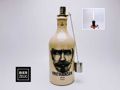 Gin Öllampe "Knut Hansen" | Handgemachte Öllampe aus Knut Hansen Flaschen | Upcycling | Handgefertigt | Individuell | Geschenk | Deko