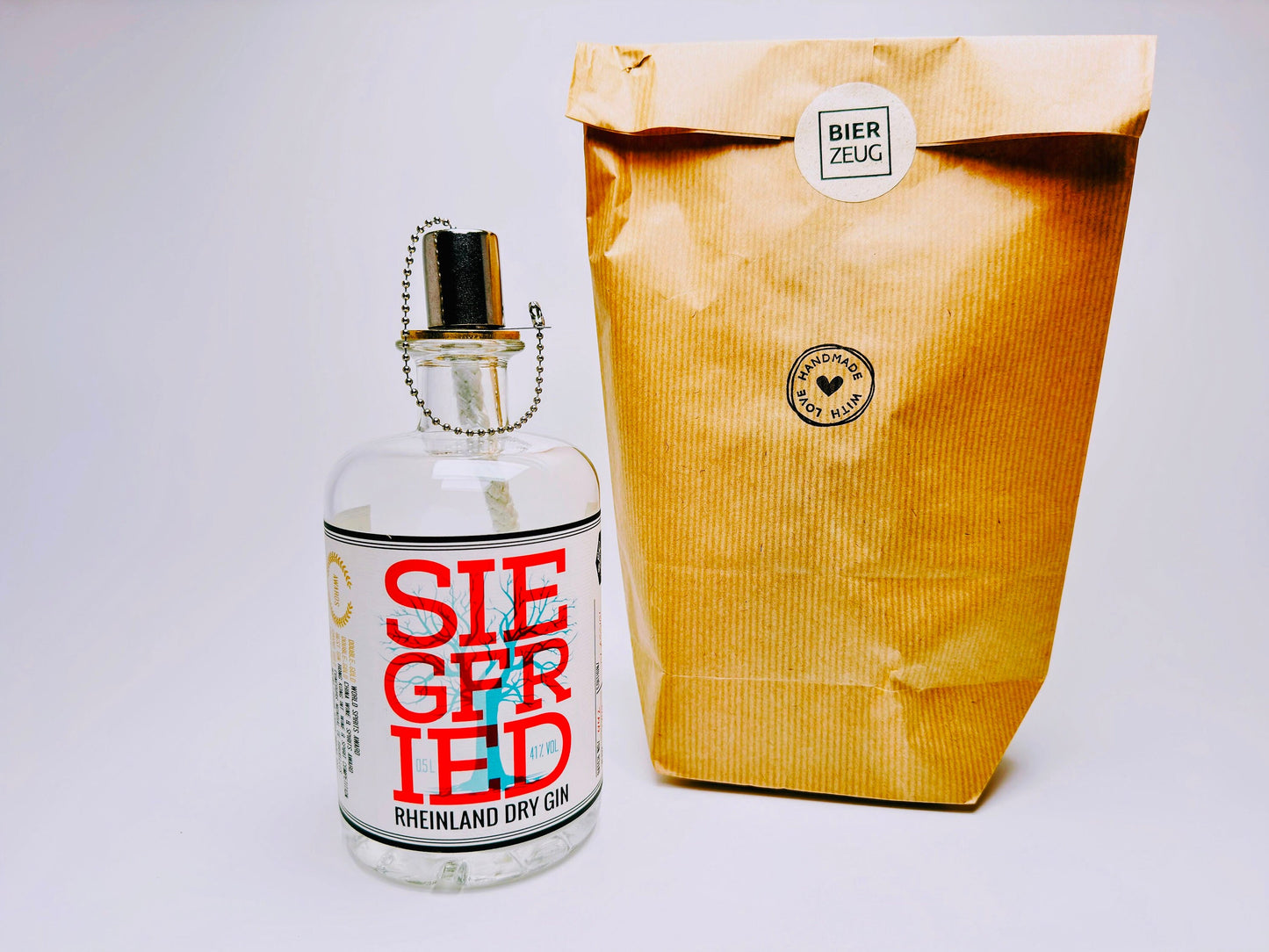 Gin Öllampe "Siegfried" | Handgemachte Öllampe aus Siegfried Gin Flaschen | Upcycling | Handgefertigt | Individuell | Geschenk | Deko