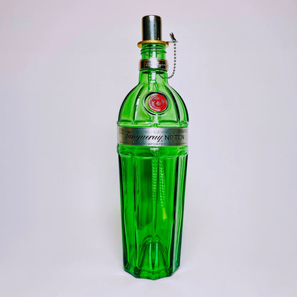 Gin Öllampe "Tanqueray" | Handgemachte Öllampe aus Tanqueray Gin Flaschen | Upcycling | Handgemacht | Individuell | Geschenk | Deko | H:30cm