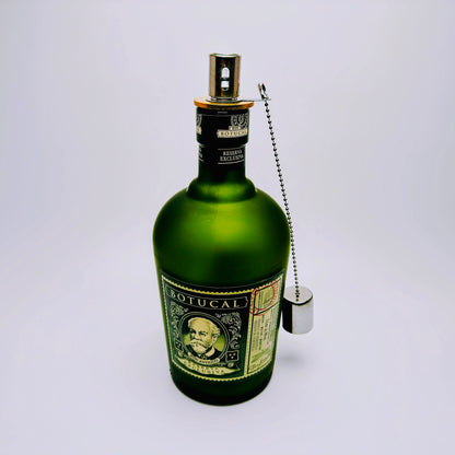 Rum-Öllampe "Botucal" | Handgemachte Öllampe aus Botucal-Flaschen | Upcycling | Handgemacht | Individuell | Geschenk | Deko | H:23cm - 0,7l