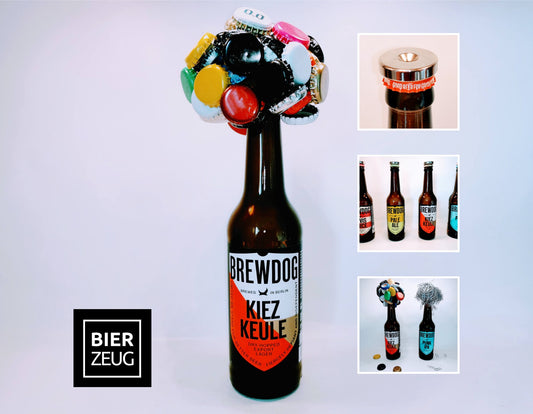 KraftBIERbaum | Der Magnet-Baum für deine Craftbeer-Crowns | Handgemacht Upcycling | Craftbier Flasche | Hält 60+ Kronkorken