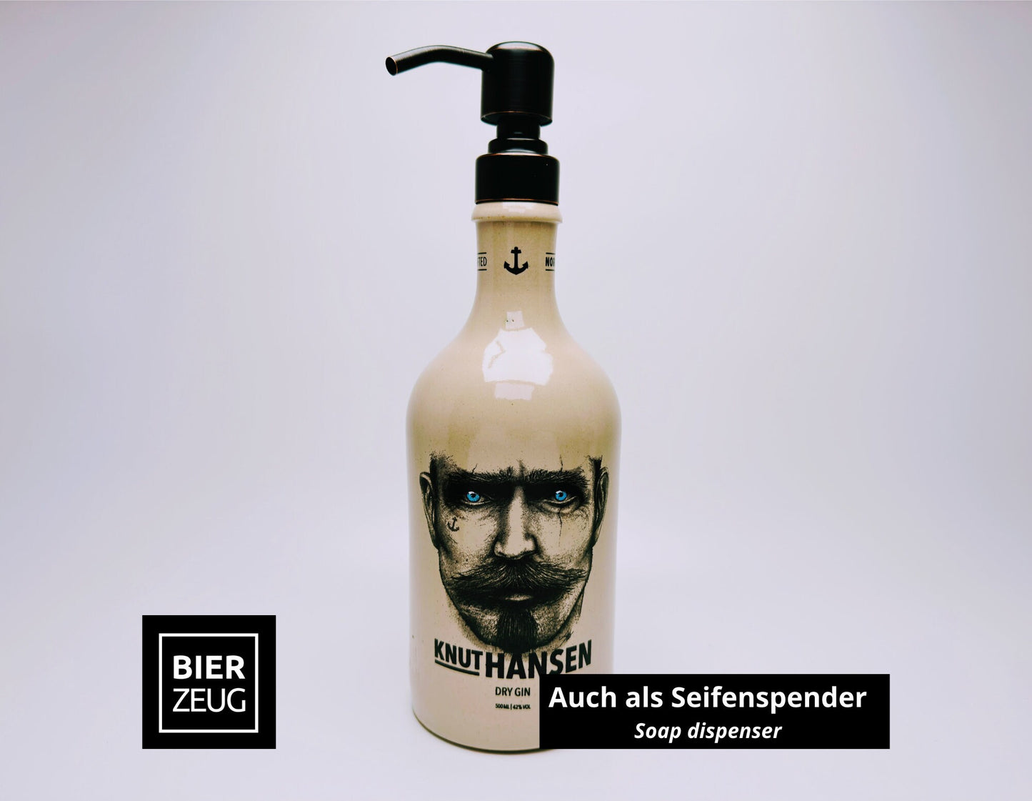 Gin Öllampe "Knut Hansen" | Handgemachte Öllampe aus Knut Hansen Flaschen | Upcycling | Handgefertigt | Individuell | Geschenk | Deko