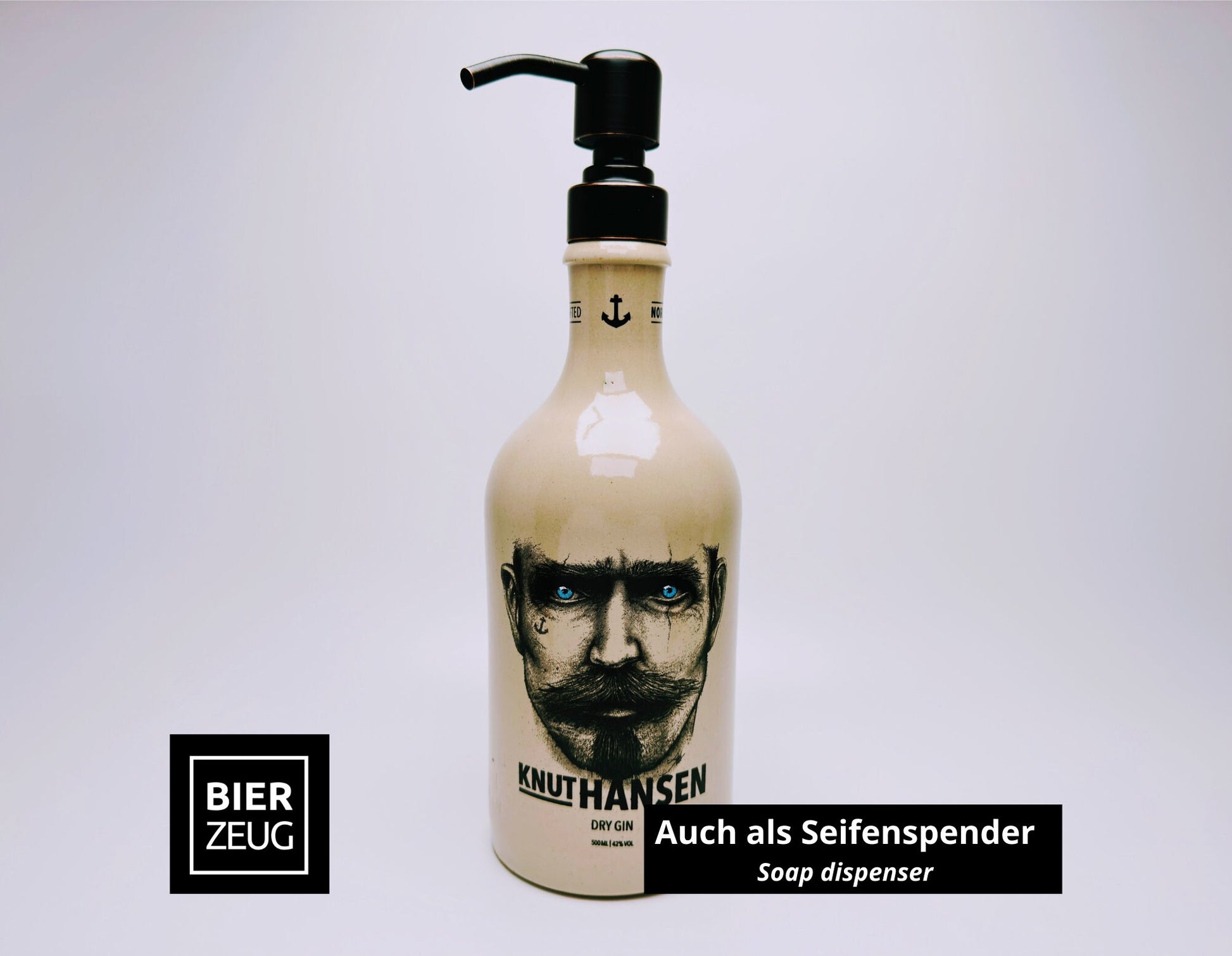 Gin Öllampe "Knut Hansen" | Handgemachte Öllampe aus Knut Hansen Flaschen | Upcycling | Handgefertigt | Individuell | Geschenk | Deko