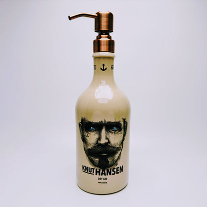 Gin-Seifenspender "Knut Hansen" | Upcycling Pumpspender aus Gin-Flasche | Nachfüllbar mit Seife, Lotion, Bartöl | Bad Deko Geschenk Hamburg