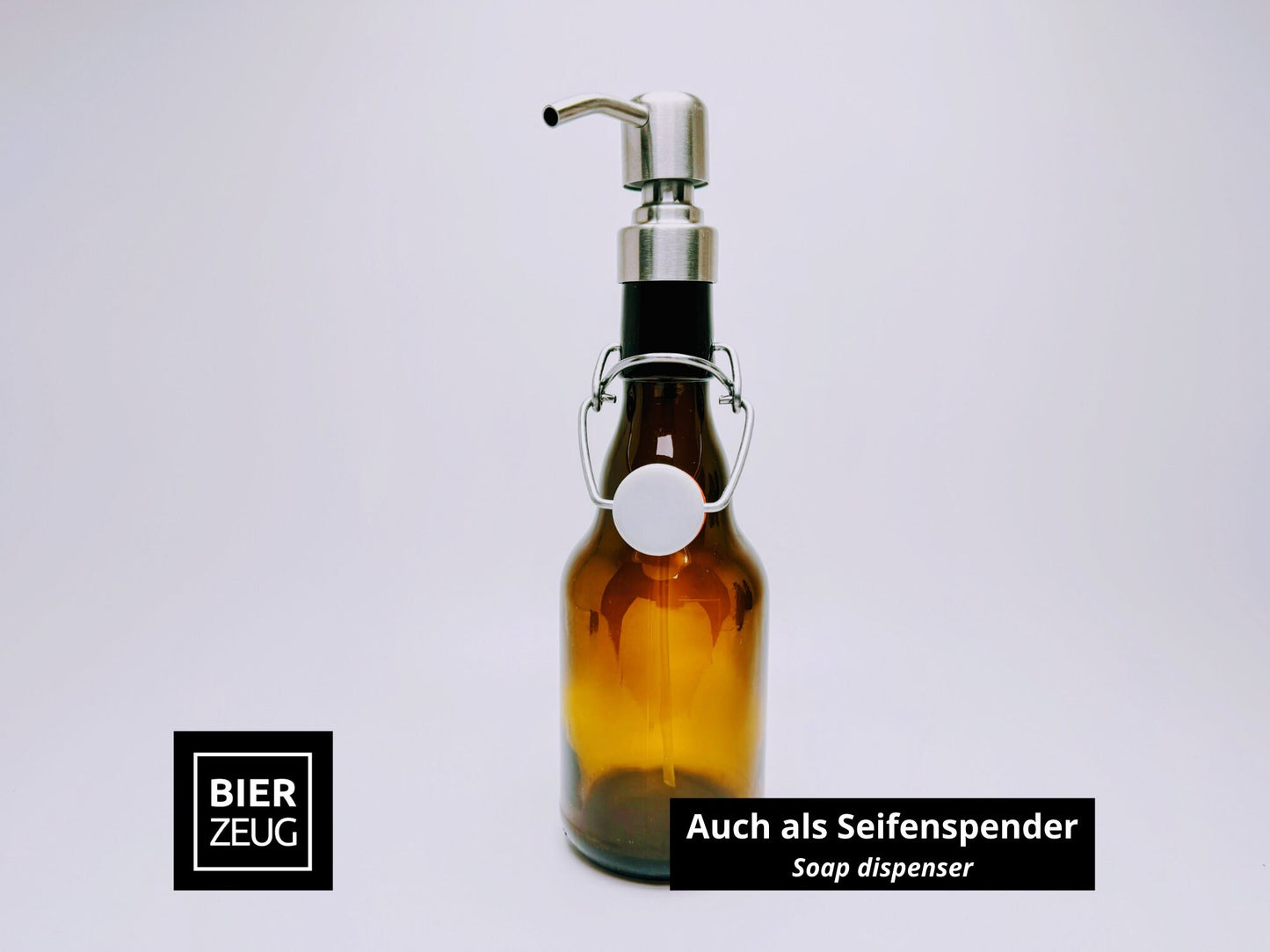 Öllampe aus Bier-Bügelflasche - Handgemacht - Upcycling - Windlicht für Balkon & Garten