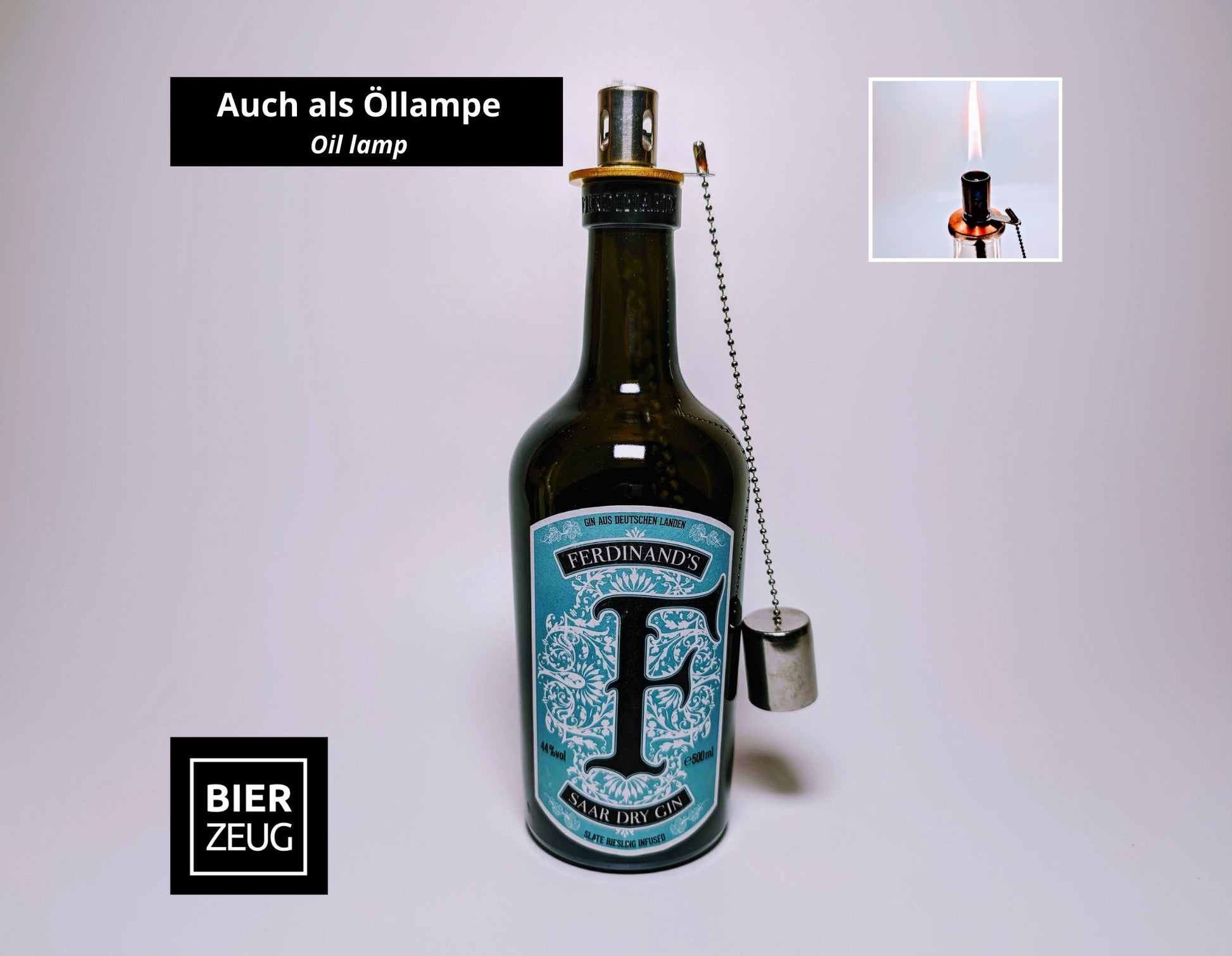 Gin-Seifenspender "Ferdinand" | Upcycling Pumpspender aus Ferdinands Gin Flasche | Nachfüllbar mit Seife | Bad Deko | Geschenk Mosel