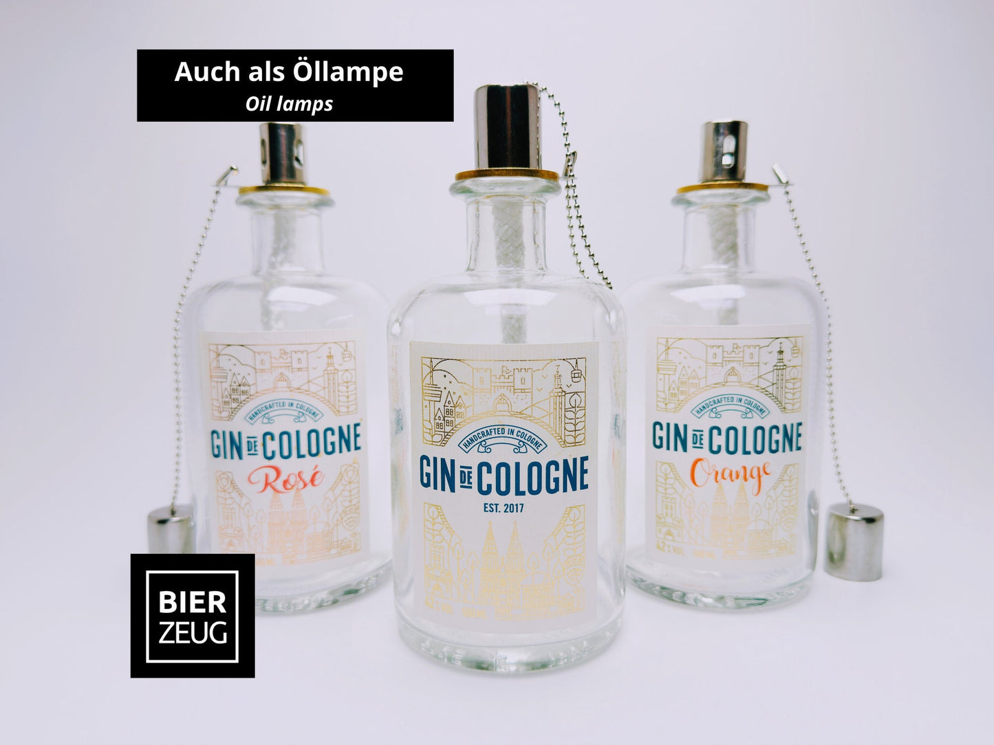 Gin-Seifenspender "Gin de Cologne" | Upcycling Pumpspender aus Gin Cologne Flaschen | Nachfüllbar mit Seife etc. | Bad Deko | Geschenk Köln