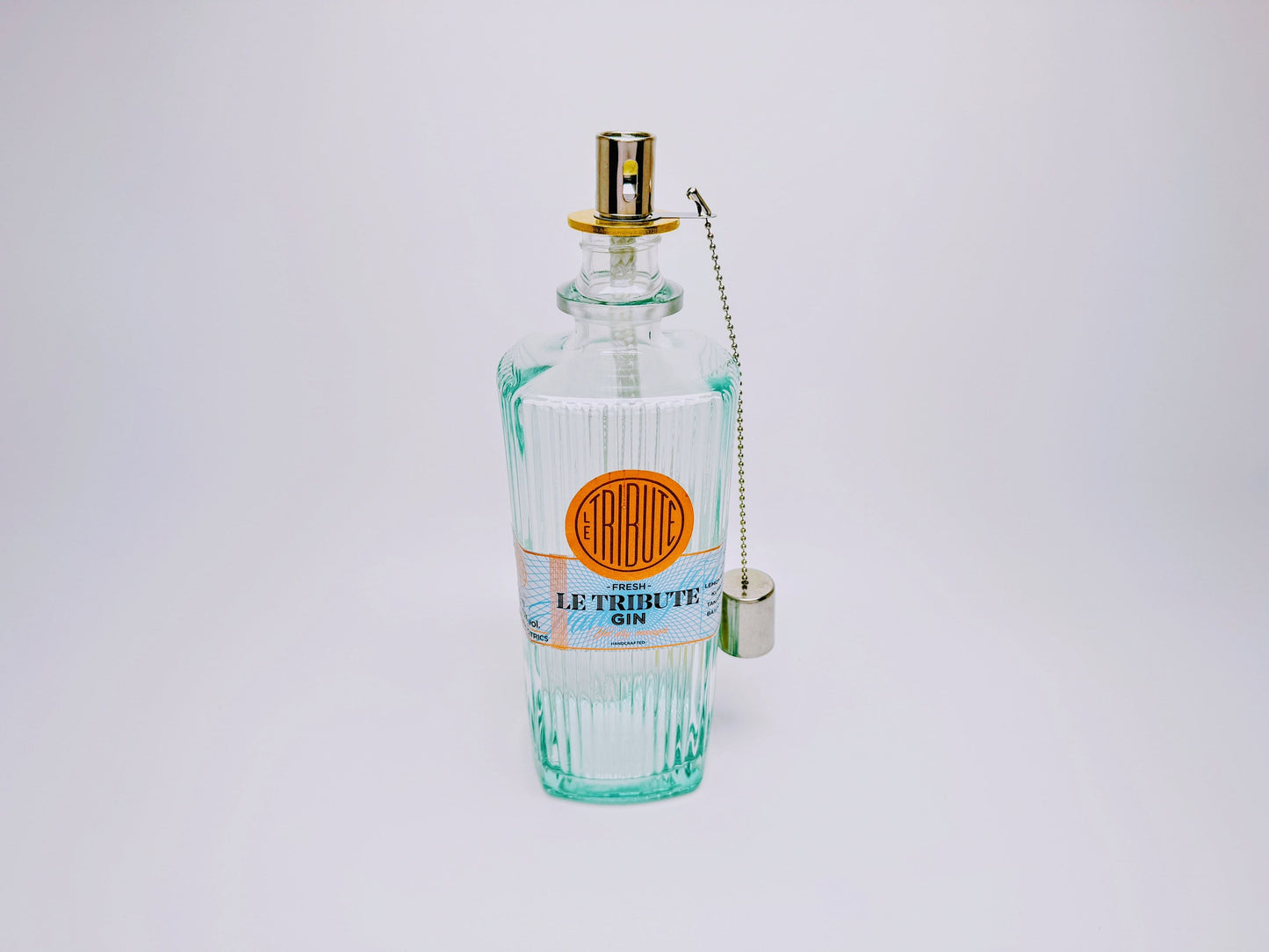 Gin Öllampe "Le Tribute" | Handgemachte Öllampe aus Le Tribute Gin Flaschen | Upcycling | Handgefertigt | Individuell | Geschenk | Deko