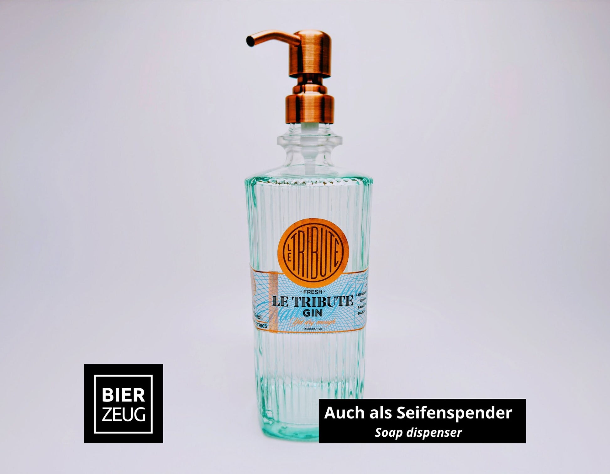 Gin Öllampe "Le Tribute" | Handgemachte Öllampe aus Le Tribute Gin Flaschen | Upcycling | Handgefertigt | Individuell | Geschenk | Deko