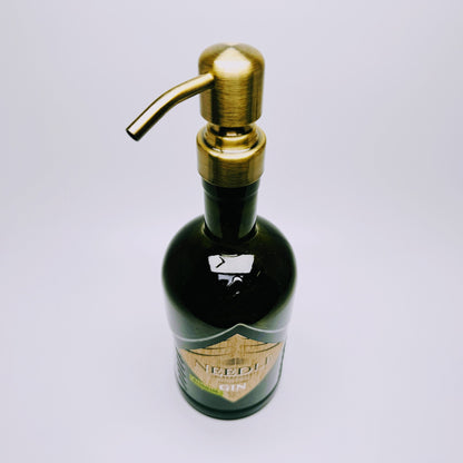 Gin-Seifenspender "Needle" | Upcycling Pumpspender aus Needle Gin Flasche | Nachfüllbar mit Seife, Spüli | Bad Deko | Geschenk Schwarzwald