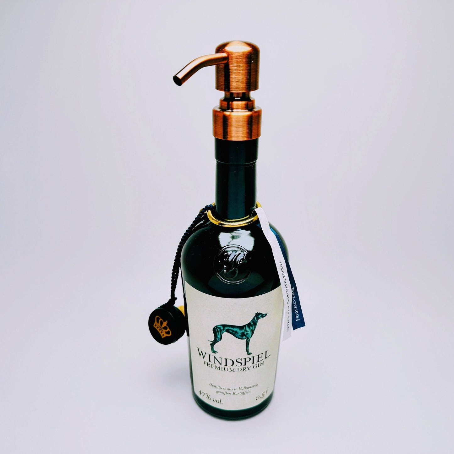 Gin-Seifenspender "Windspiel" | Upcycling Pumpspender aus Windspiel Gin Flaschen | Nachfüllbar mit Seife, Spüli | Bad Deko | Geschenk Eifel