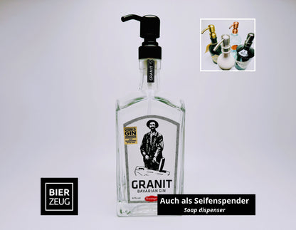 Gin Öllampe "Granit" | Handgemachte Öllampe aus Granit Gin Flaschen | Upcycling | Handgefertigt | Individuell | Geschenk | Deko | H:24cm