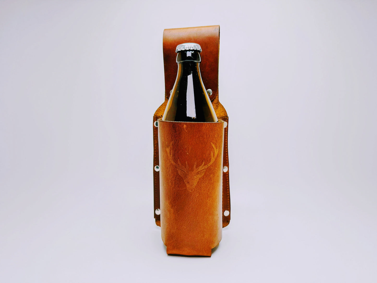 Bier-Holster - Gürtelholster für Getränke- und Bierflaschen - Einmaliges Männer-Geschenk