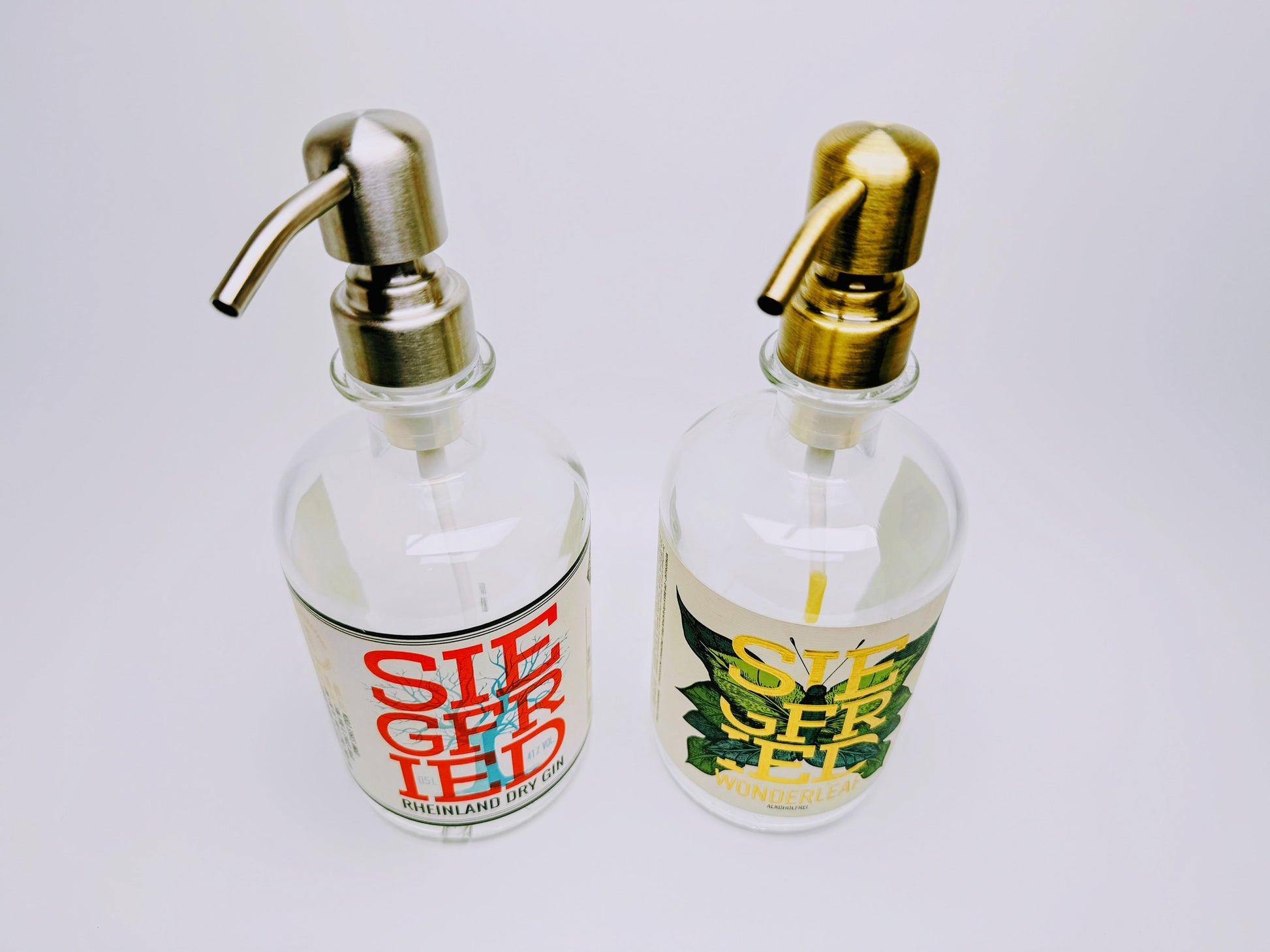 Gin-Seifenspender "Siegfried" | Upcycling Pumpspender aus Siegfried Gin Flaschen | Nachfüllbar mit Seife etc. | Bad Deko | Geschenk Bonn