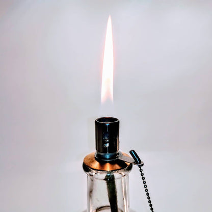 Öllampe aus Whisky-Flaschen - Handgemacht - Upcycling - Windlicht für Balkon & Garten