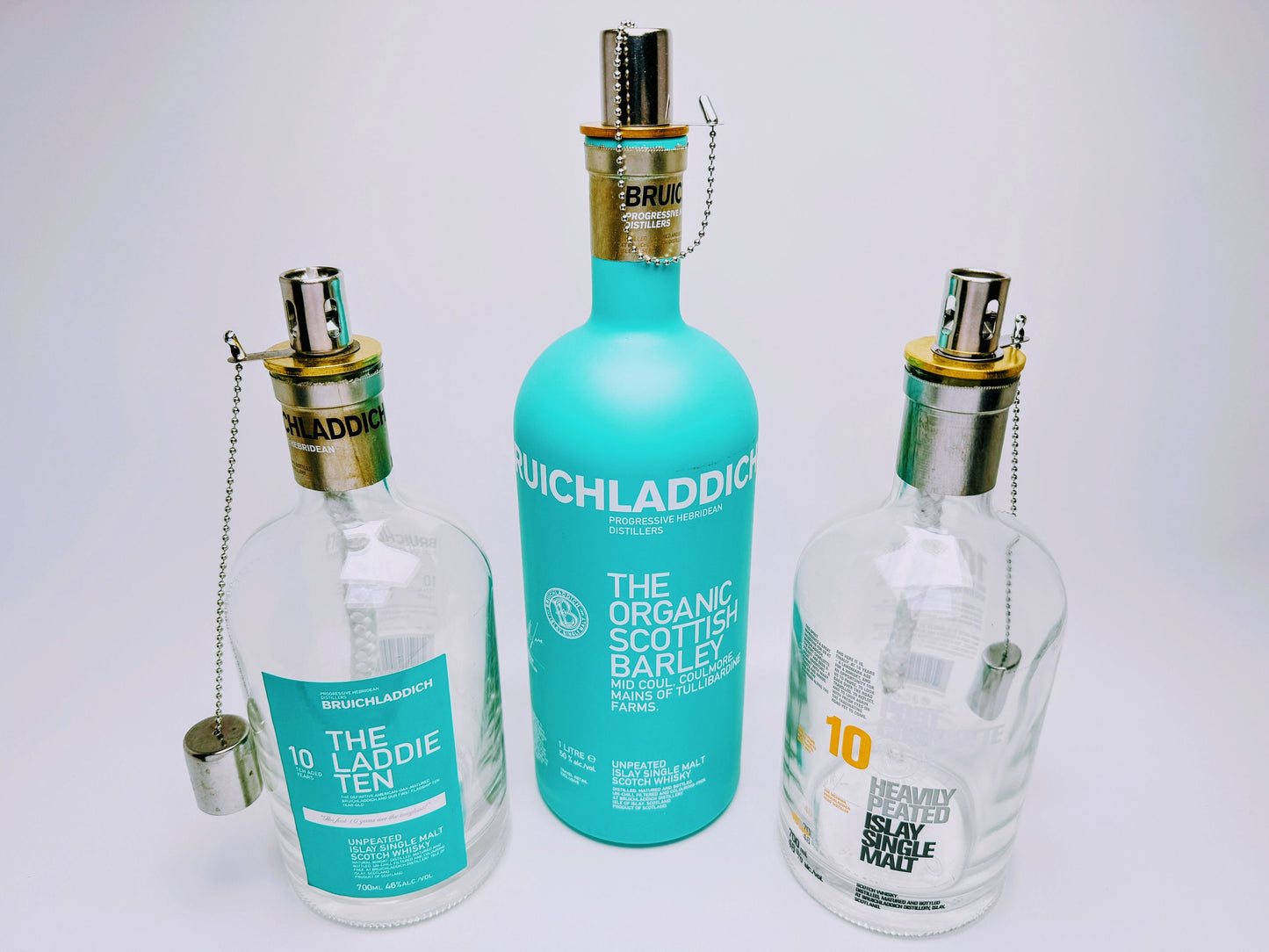 Whisky-Öllampe "Bruichladdich" | Handgemachte Öllampe aus Bruichladdich Flaschen | Upcycling | Individuell | Geschenk | Schottland | Deko