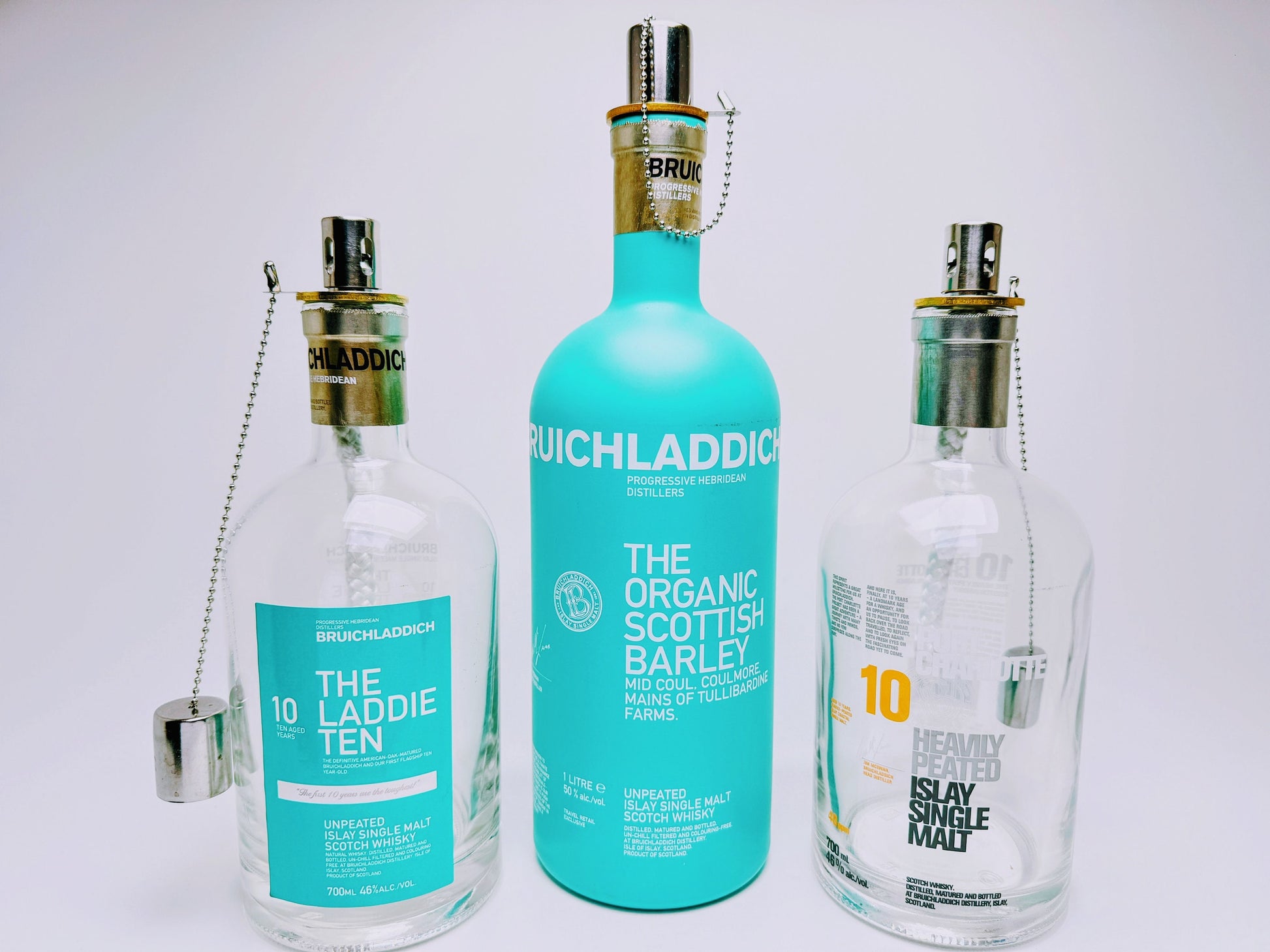 Whisky-Öllampe "Bruichladdich" | Handgemachte Öllampe aus Bruichladdich Flaschen | Upcycling | Individuell | Geschenk | Schottland | Deko