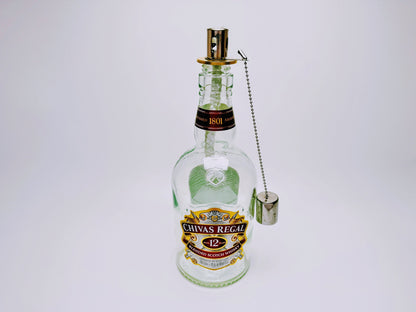 Whisky-Öllampe "Chivas Glow" | Handgemachte Öllampe aus Chivas Regal Flaschen | Upcycling | Individuell | Geschenk | Schottland | Deko