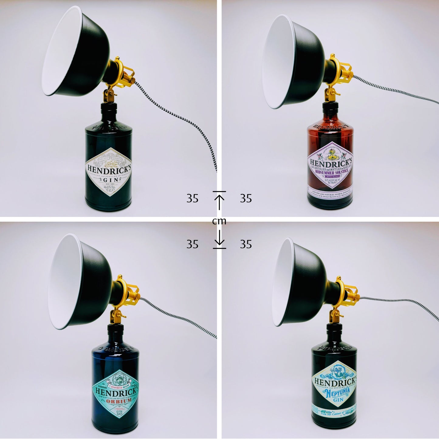 Gin Vintage-Lampen | Handgemachte nachhaltige Tischlampe aus Gin Flaschen | Einzigartige Geschenkidee | Deko-Licht | Upcycling Leuchten