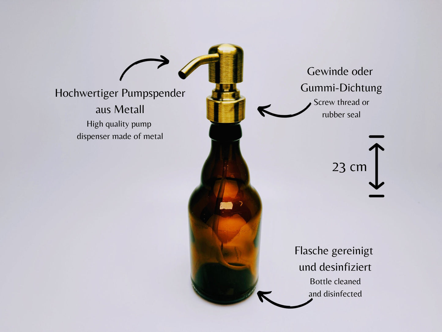 Seifenspender "Stubbi" | Handgemachte & nachfüllbare Seifenspender aus Steini / Stubbi Bier Flaschen | Upcycling Geschenk für Bier Fans