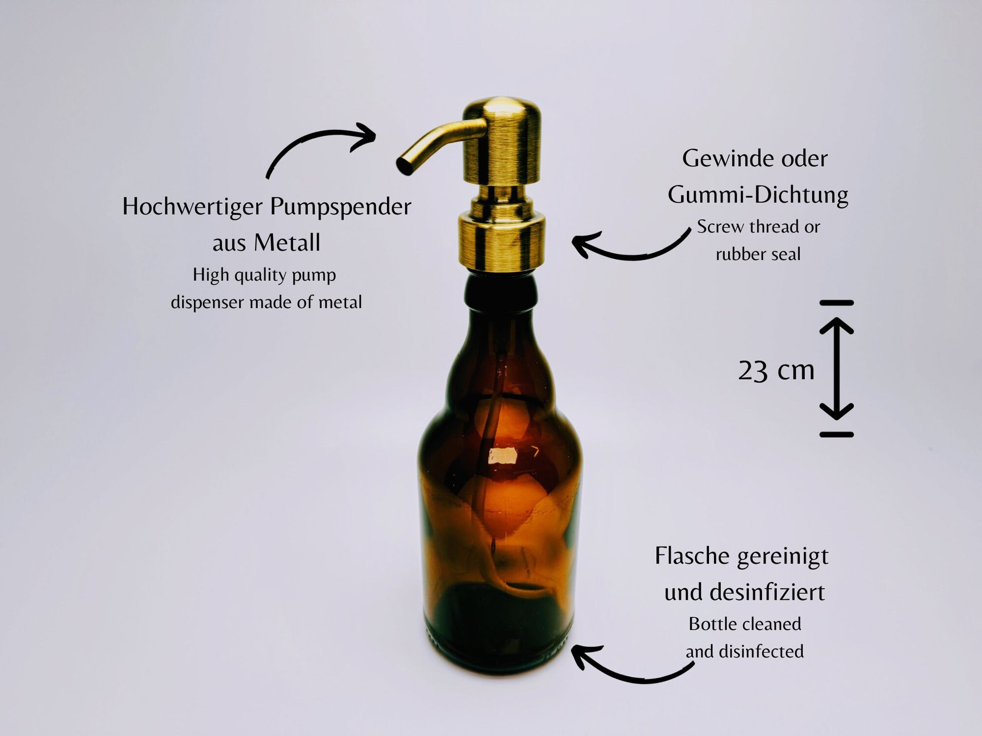 Seifenspender "Stubbi" | Handgemachte & nachfüllbare Seifenspender aus Steini / Stubbi Bier Flaschen | Upcycling Geschenk für Bier Fans