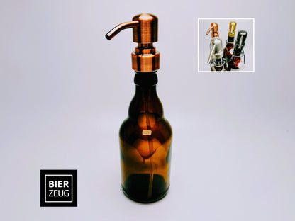 Seifenspender "Stubbi" | Handgemachte & nachfüllbare Seifenspender aus Steini / Stubbi Bier Flaschen | Upcycling Geschenk für Bier Fans