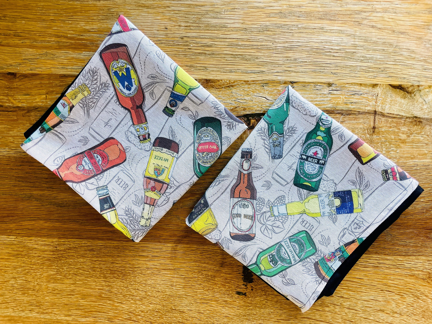 Bierkissen | Kissenbezug mit Bier-Motiv | Sofa-Kissen mit Bier-Flaschen-Design | Kopfkissen aus Stoff | Dekokissen | Handgefertigt | 40x40 cm
